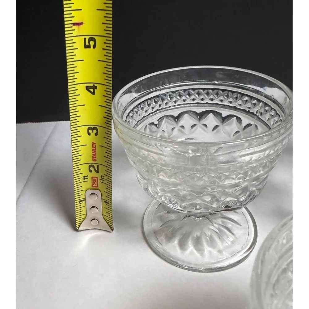 5 VTG Anchor Hocking Wexford Champagne/ Tall Sherbet Glass MCM Retro